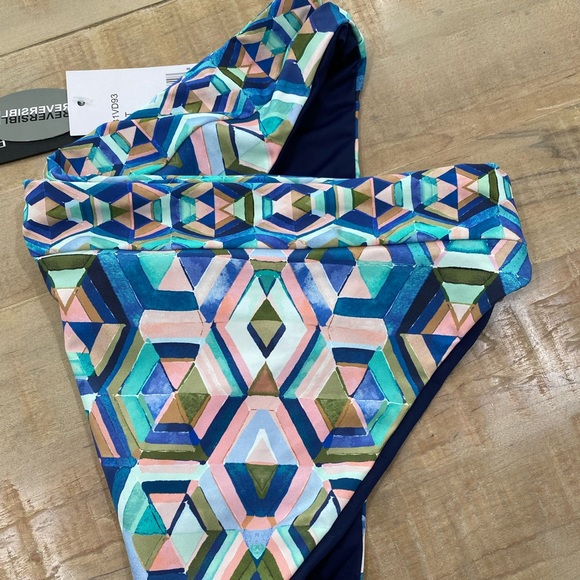 La Blanca Riviera Reversible multicolor Hipster bikini bottom Nwt 16 - Picture 8 of 14